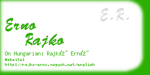 erno rajko business card